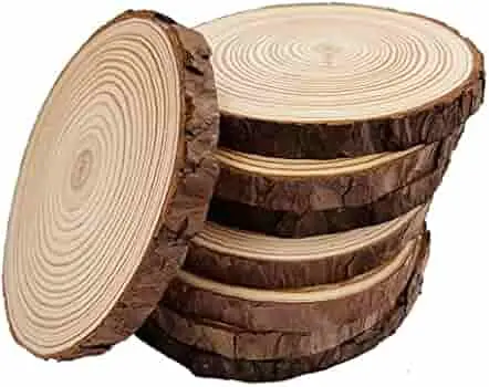 CANDLE BASE WOODEN COASTER  STAND 6" INCH PACK OF 2 