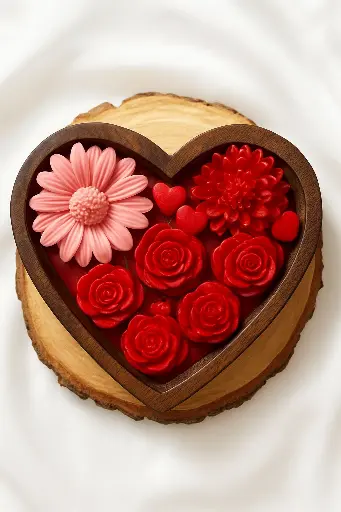 HEART WOODEN URLI CANDLE