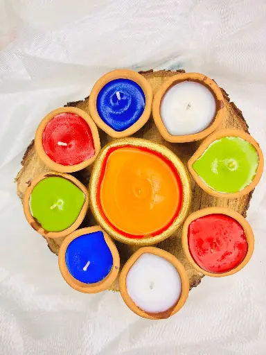 DIYA BAATI CANDLE MED. SET OF 9 PCS
