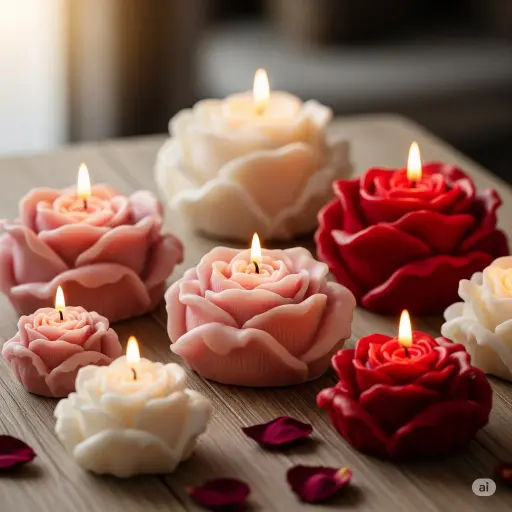 RED ROSE CANDLE PACK OF 1 PCS