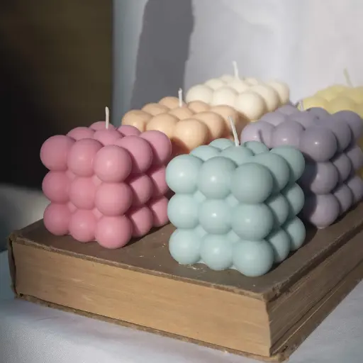 BUBBLE CANDAL 3 LAYER PACK OF 2 PCS IN DIFFERENT COLOUR