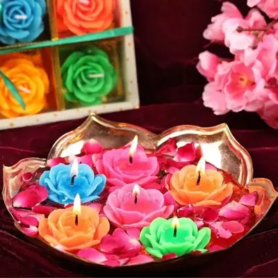 MULTI COLOUR FLOWER WITH DIF FRAGANCE PACK OF 6 PCS